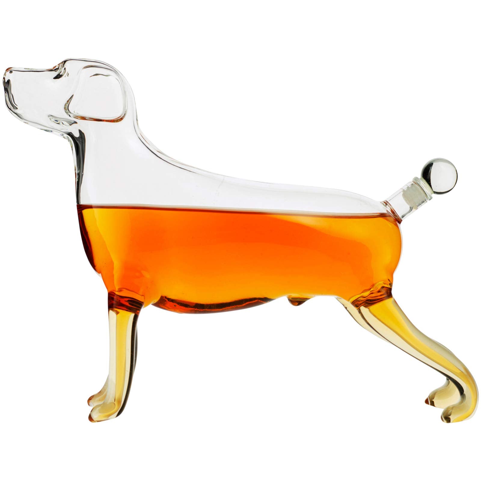 The Wine Savant Labrador Dog Decanter – 500ml Glass for Wine, Whiskey or Liquor - Fenidog