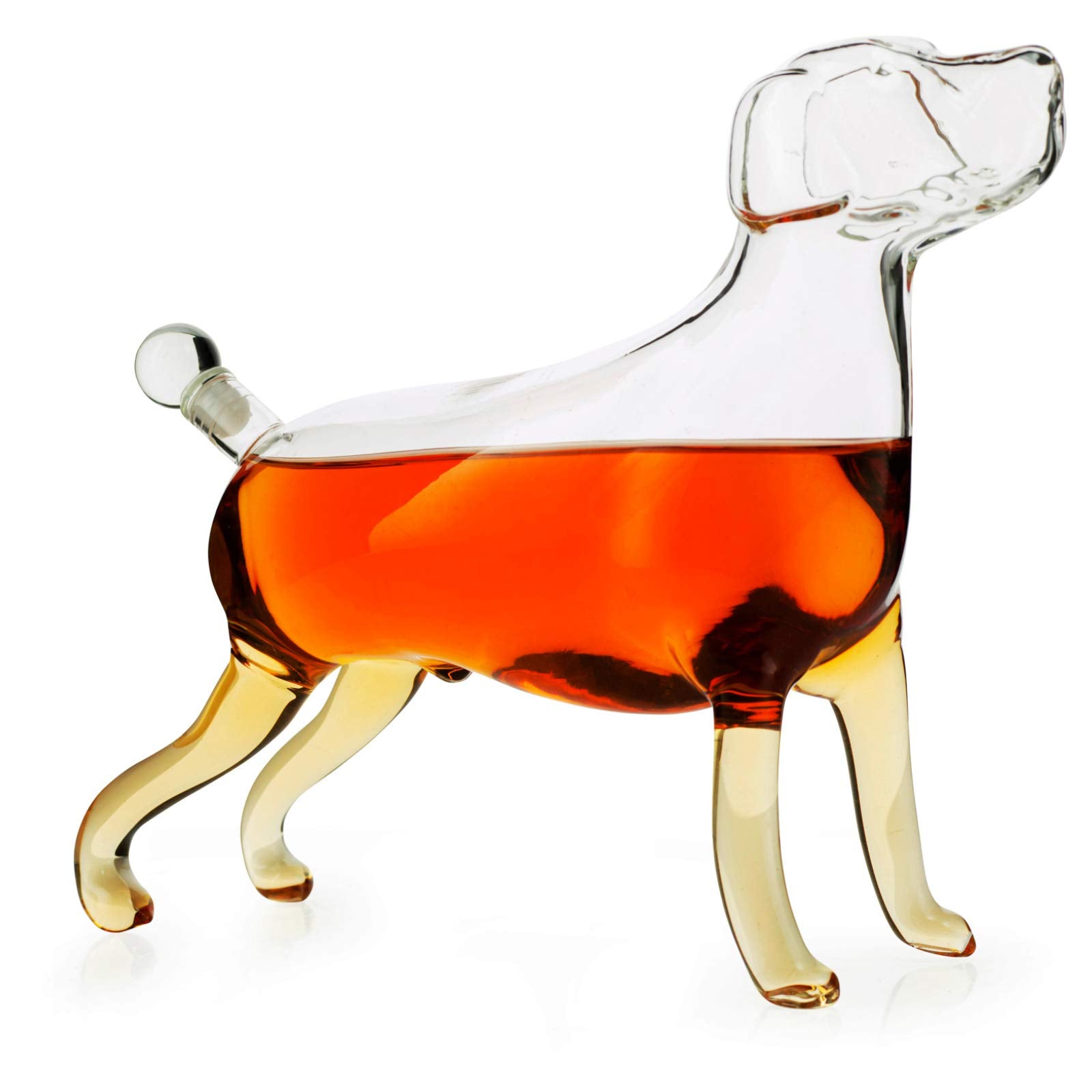 The Wine Savant Labrador Dog Decanter – 500ml Glass for Wine, Whiskey or Liquor - Fenidog