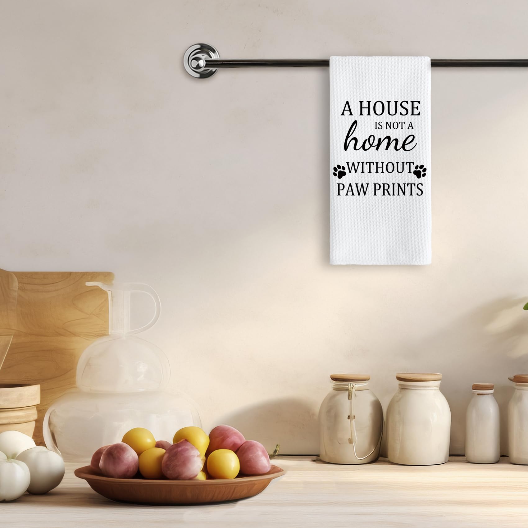 TNUW Dog Kitchen Towels – 16”x24” Paw Print Tea Towels for Home Décor & Gifts - Fenidog