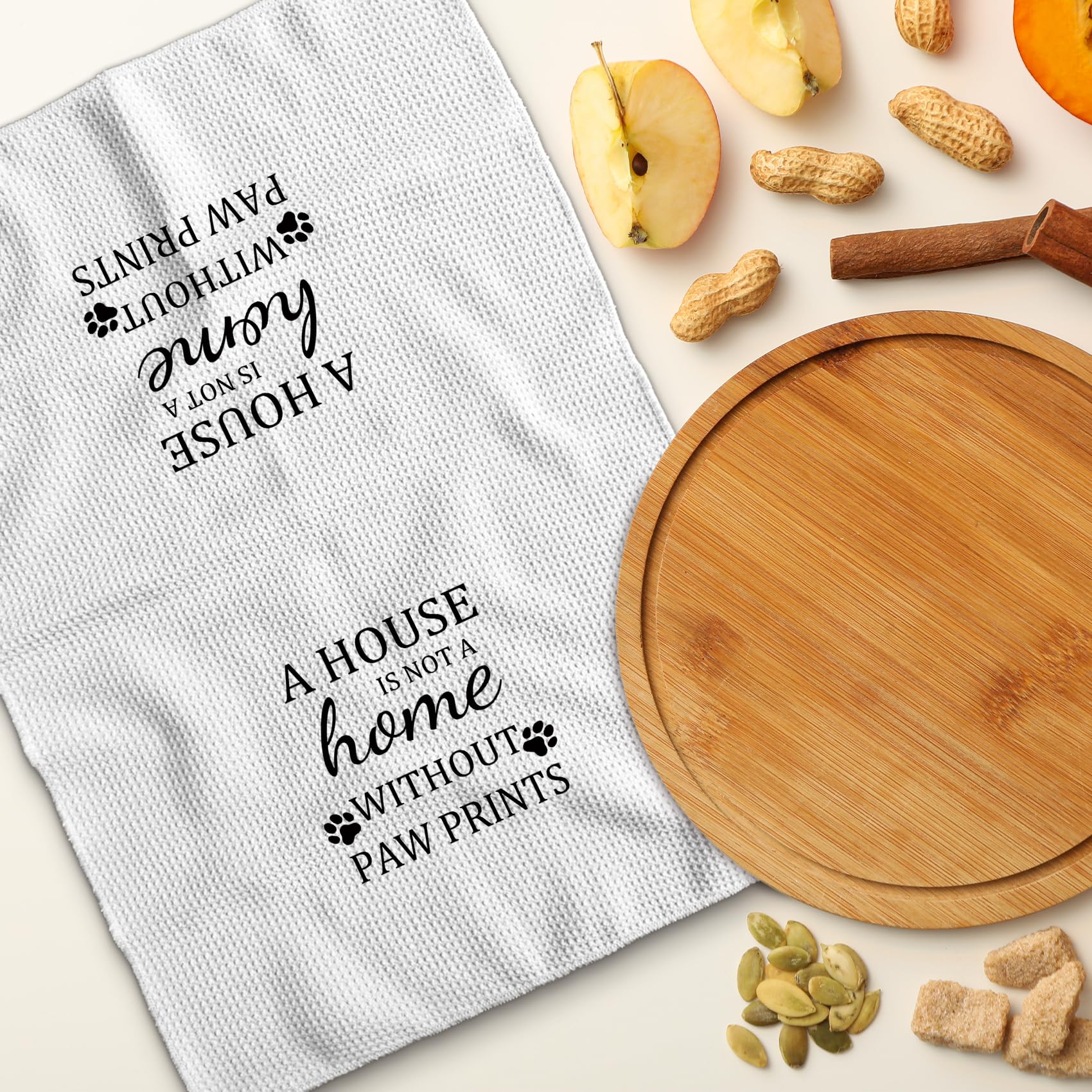 TNUW Dog Kitchen Towels – 16”x24” Paw Print Tea Towels for Home Décor & Gifts - Fenidog
