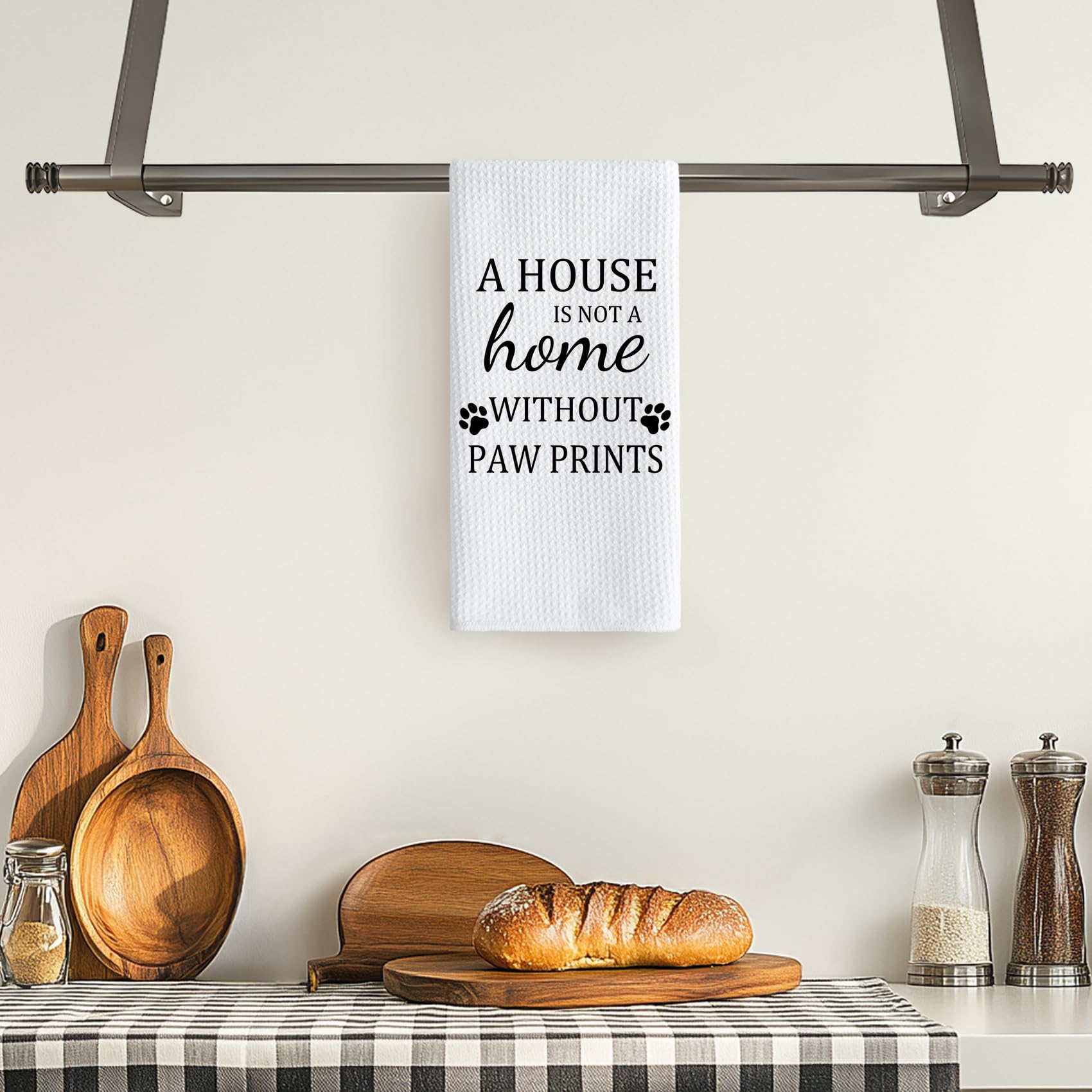 TNUW Dog Kitchen Towels – 16”x24” Paw Print Tea Towels for Home Décor & Gifts - Fenidog